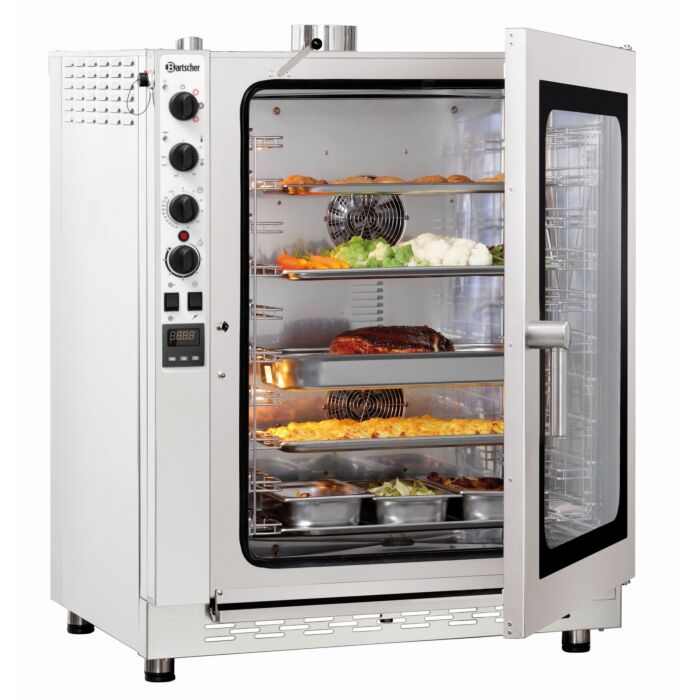 Combisteamer Bartscher, gas, 10xGN1/1, 89(b)x113,5(h)x85(d)cm, 230V/0,8W, Gas vermogen: R1/2