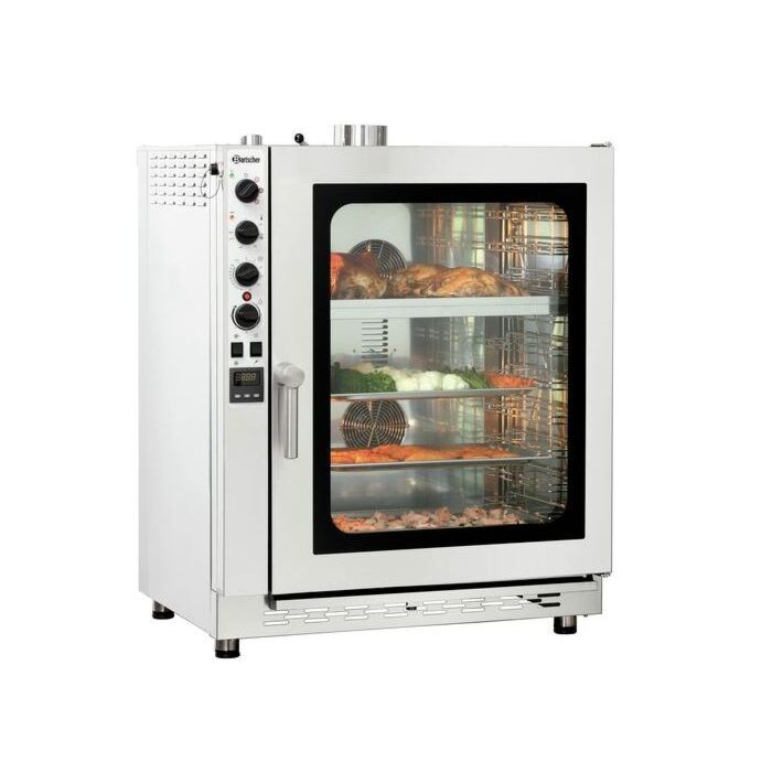 Combisteamer Bartscher, gas, 10xGN1/1, 89(b)x113,5(h)x85(d)cm, 230V/0,8W, Gas vermogen: R1/2