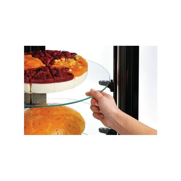 Gebaksvitrine Bartscher, 4 legplaten, RVS, 100L, 50Øx107(h), 230V/230W