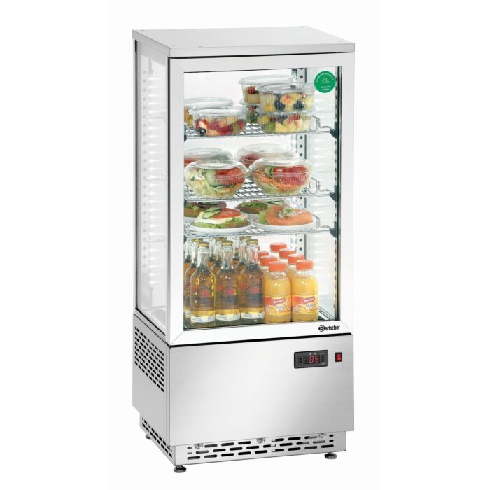 Koelvitrine Bartscher, 3 roosters, edelstaal, 78L, 43(b)x99(h)x39(d), 230V/180W