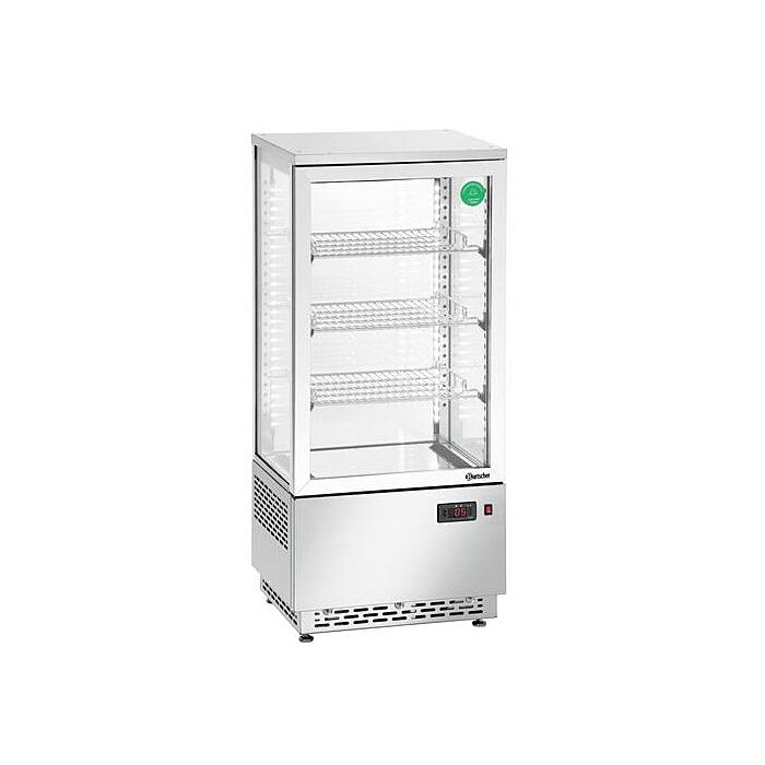 Koelvitrine Bartscher, 3 roosters, edelstaal, 78L, 43(b)x99(h)x39(d), 230V/180W