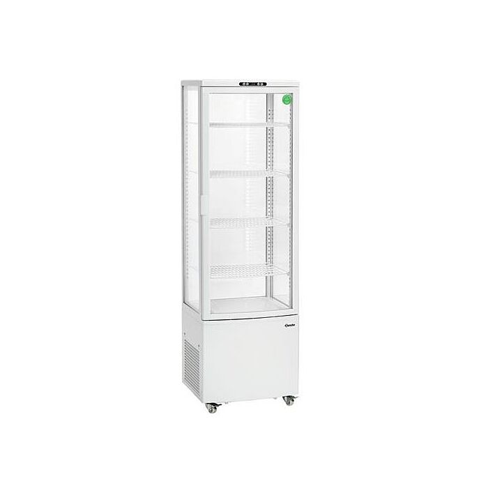 Koelvitrine Bartscher, 4 roosters, wit, 235 L, 52(b)x170(h)x49(d), 230V/250W