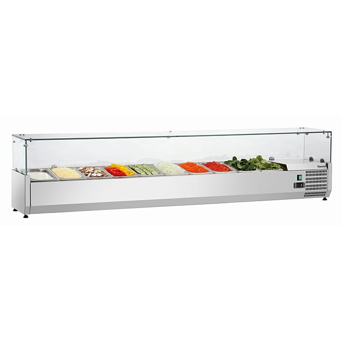 Opzetkoelvitrine Bartscher, 10x1/4GN, 200 cm(b), 230V/194W