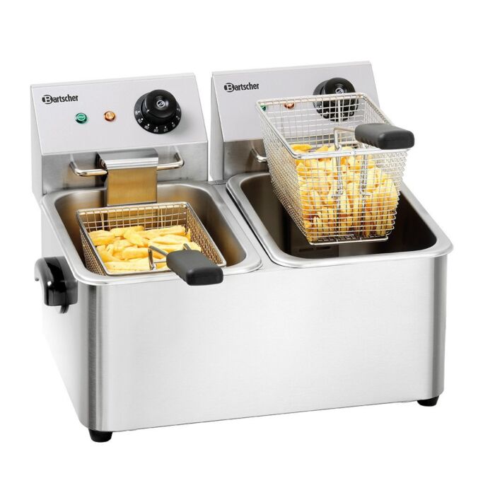 Friteuse Bartscher, elektrisch,  2x4L, 43,5(b)x31,5(h)x40(d), 230V, 2x2kW