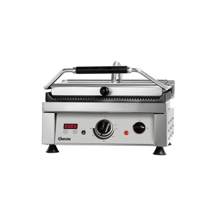 Contactgrill Bartscher, enkel, geribbeld/geribbeld,   40(b)x29(h)x49(d), 230V/2500W