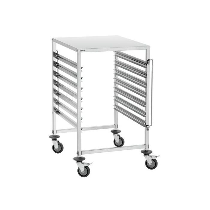 Transportwagen Bartscher, CNS, voor 7x2/1GN, 65mm diep, eenvoudige montage