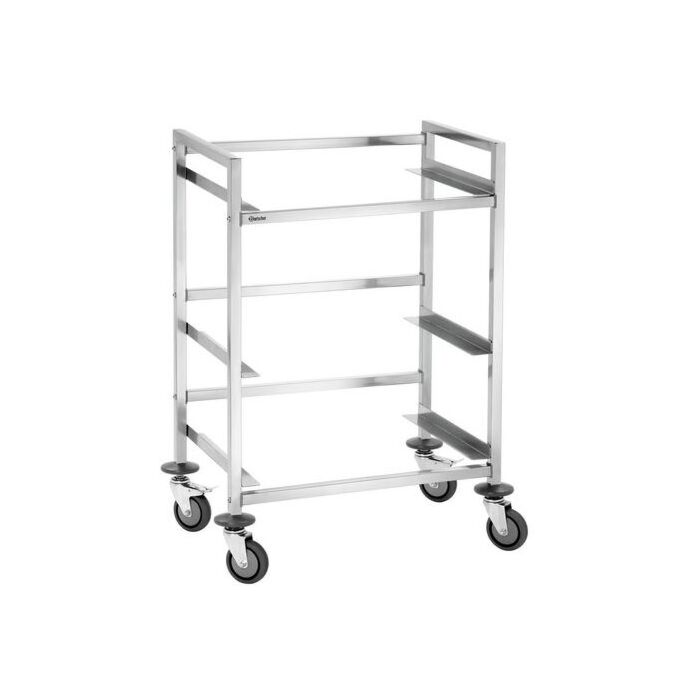 Transportwagen Bartscher, CNS, 72(b)x96,5(h)x50(d)cm, voor Euronorm-kratten E1, E2, E3 