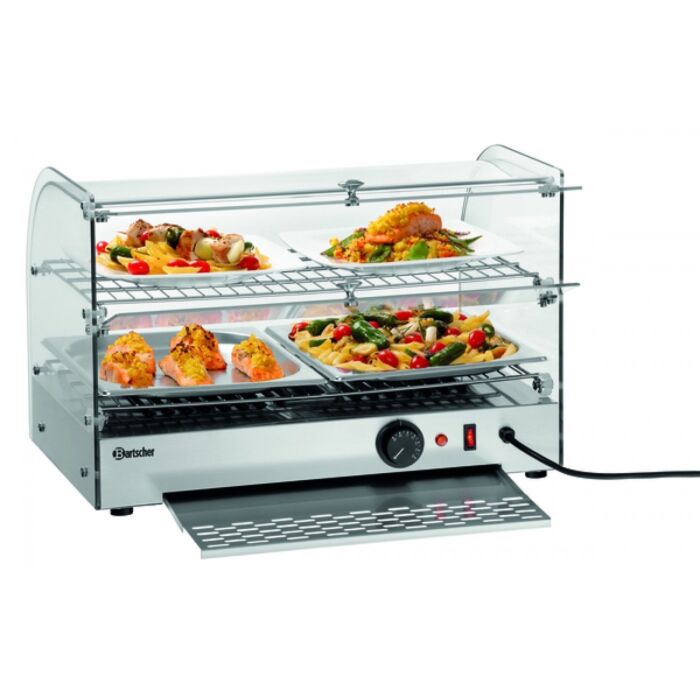Warmhoudvitrine 5200 2ER, Bartscher, 46,5(D) x 62,5(B)  x 44,5(H), V230/800W