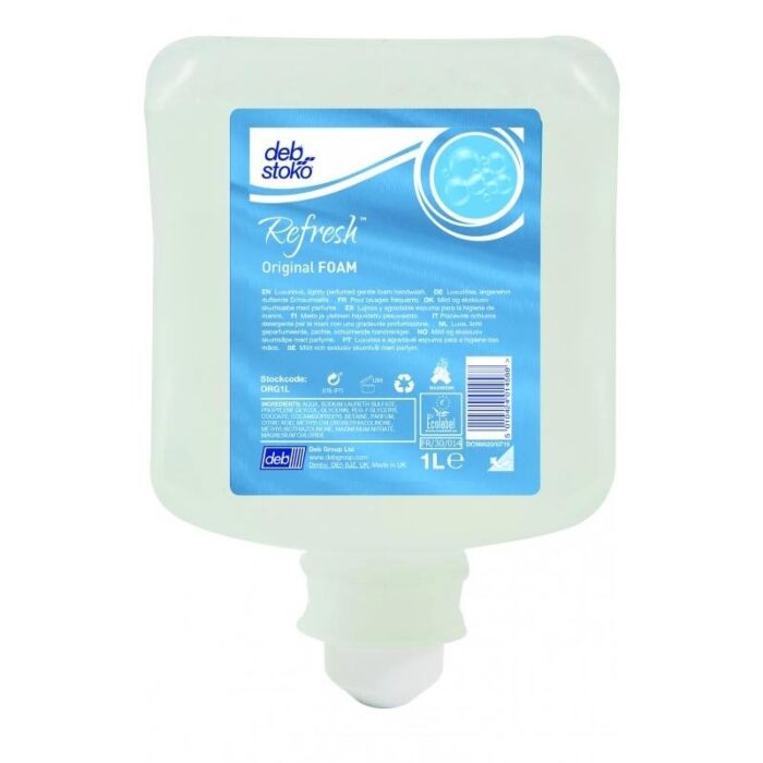 Handzeep Refresh Original FOAM patroon/cartouche 1ltr,  