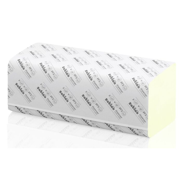 Handdoek Satino PT3 V-vouw tissue groen 2-laags 24x23cm