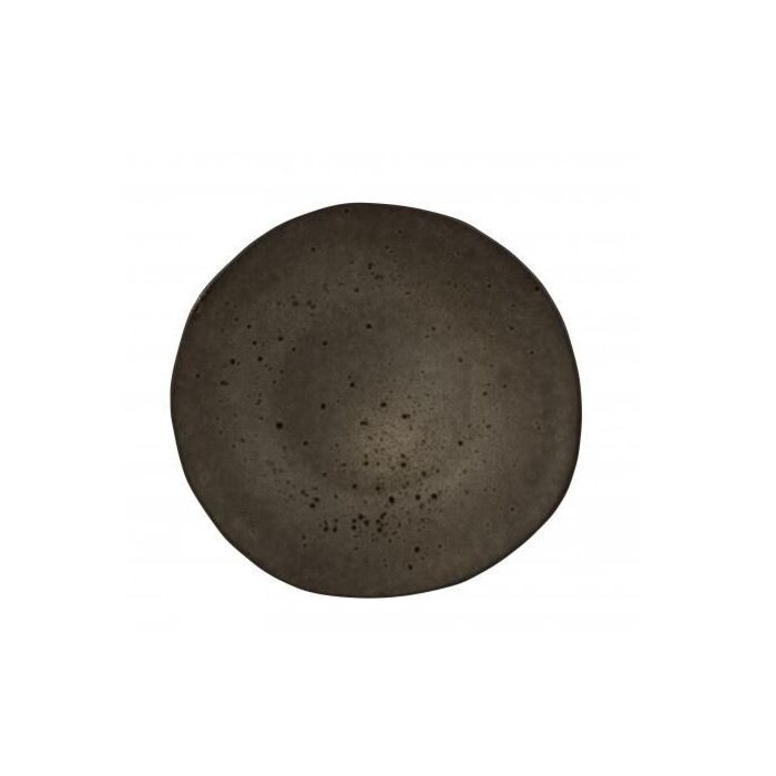 Q Authentic Stone Black bord 21 cm, doos van 6 stuks