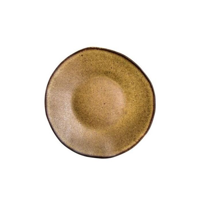 Q Authentic Stone Brown bord 21 cm, doos van 6 stuks