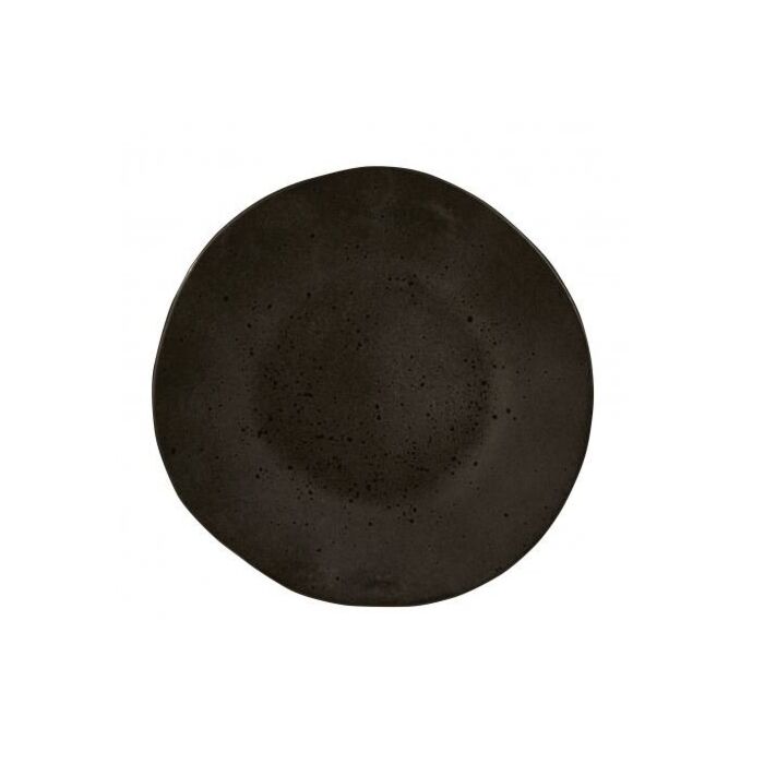 Q Authentic Stone Black bord 28,5 cm, doos van 6 stuks