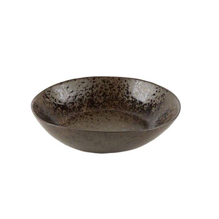 Q Authentic Stone Black diep bord 22 cm, doos van 6 stuks