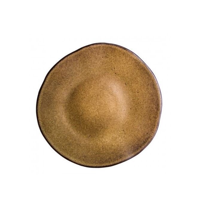 Q Authentic Stone Brown bord 28,5 cm, doos van 6 stuks