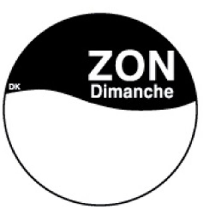 Perm. sticker m/schrijfvlak zondag 19 mm 1000/rol, doos van 12 stuks