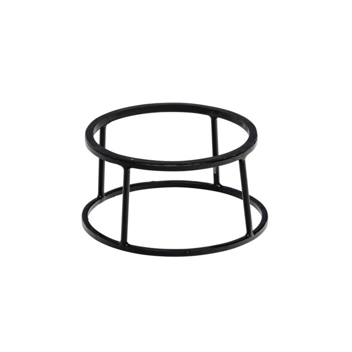 Zwarte buffetverhoger Ø22/24 x12 cm, doos van 1 stuks