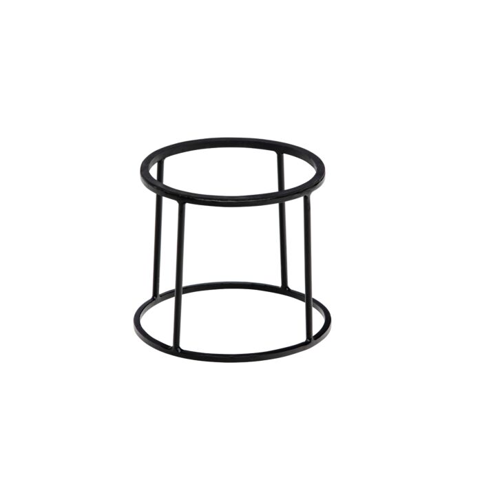 Zwarte buffetverhoger Ø22/24 x20 cm, doos van 1 stuks
