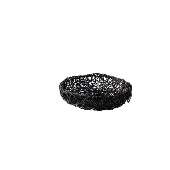 Broodmand zwart Ø16x5 cm, doos van 1 stuks