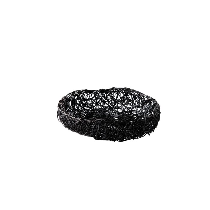 Broodmand zwart Ø20x5 cm, doos van 1 stuks