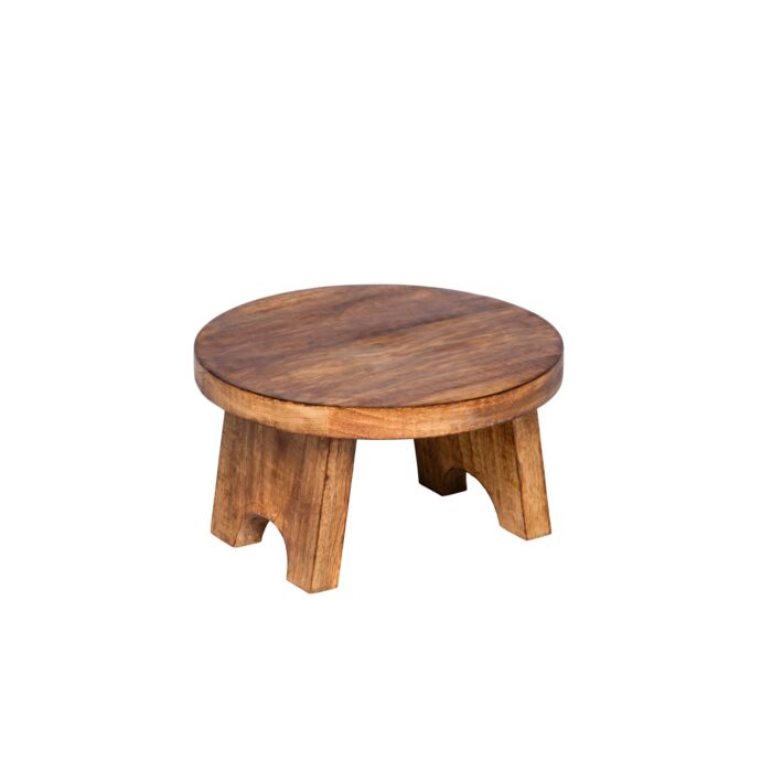 Houten buffetverhoger Ø30x17 cm, doos van 2 stuks