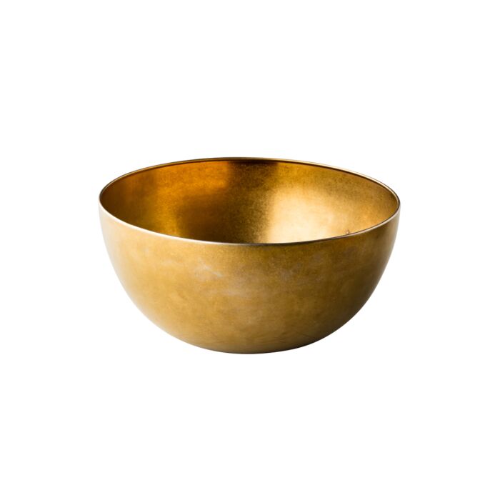 Vintage goud kom Ø25 cm, doos van 1 stuks