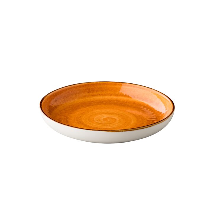 Jersey diep rond bord oranje 26,5 cm, doos van 12 stuks