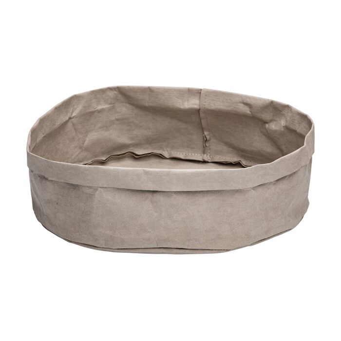 Broodmand papier wasbaar grijs 27 x 27 x 12, doos van 12 stuks