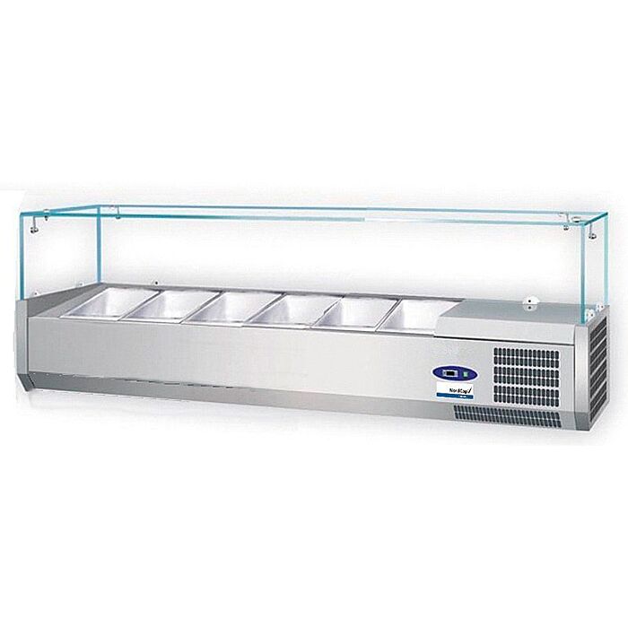 Opzetkoelvitrine Nordcap 54L, 6x1/3GN, 150(B) X 23(H) X 40(D), 230V/112W