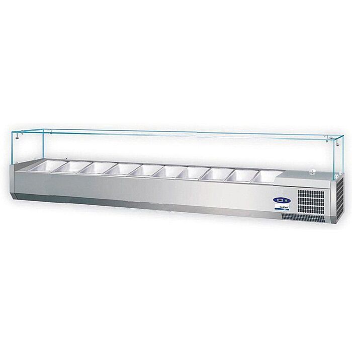 Opzetkoelvitrine Nordcap 78L, 9x1/3GN, 200(B) X 23(H) X 40(D), 230V/112W