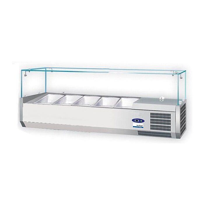 Opzetkoelvitrine Nordcap 42L, 5x1/4GN, 120(B) X 23(H) X 34(D), 230V/112W