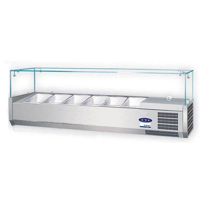 Opzetkoelvitrine Nordcap 44L, 7x1/4GN, 150(B) X 23(H) X 34(D), 230V/112W