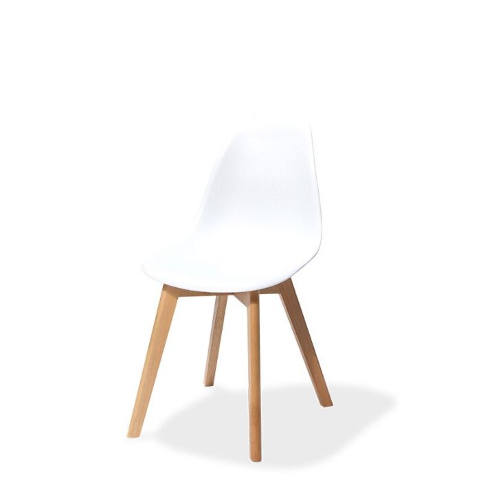 Design stoel Keeve, Wit, zonder armleuning, H 83 x L 53 x B 47 cm