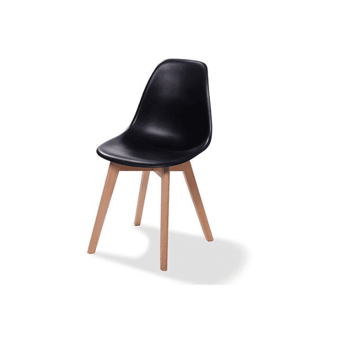 Design stoel Keeve, Zwart, zonder armleuning, H 83 x L 53 x B 47 cm