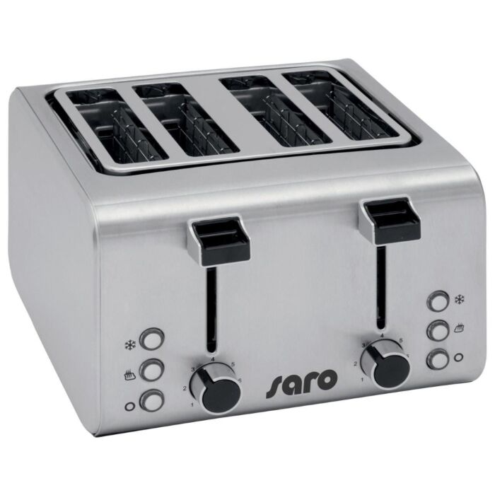 Saro broodtoaster(2x2) 4 sneden met timer, 1700W