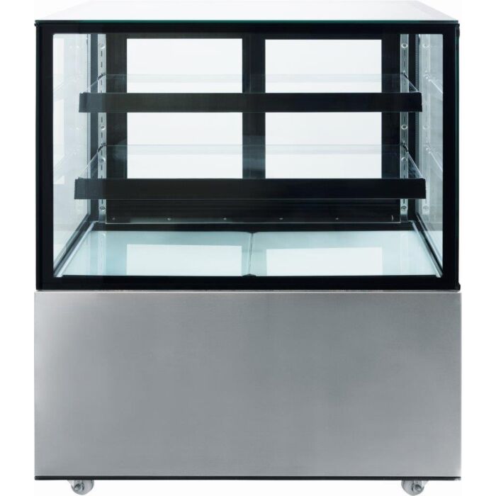 Gebaksvitrine Saro, 2 glasplaten, RVS, 270L, 92(b)x127(h)x68(d), 230V/480W