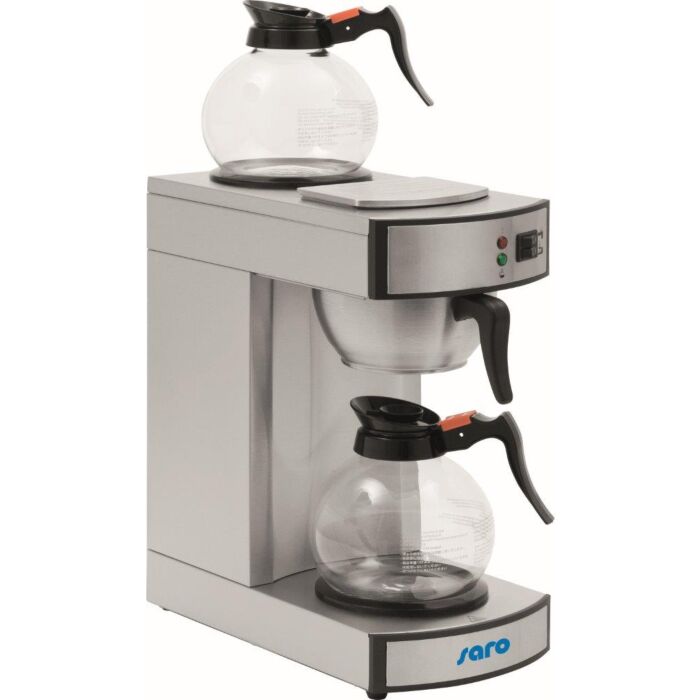 Koffiezetapparaat Saro, 6min/kan, RVS, 2x1.8L, 20(b)x45(h)x37(d), 230V/2100W