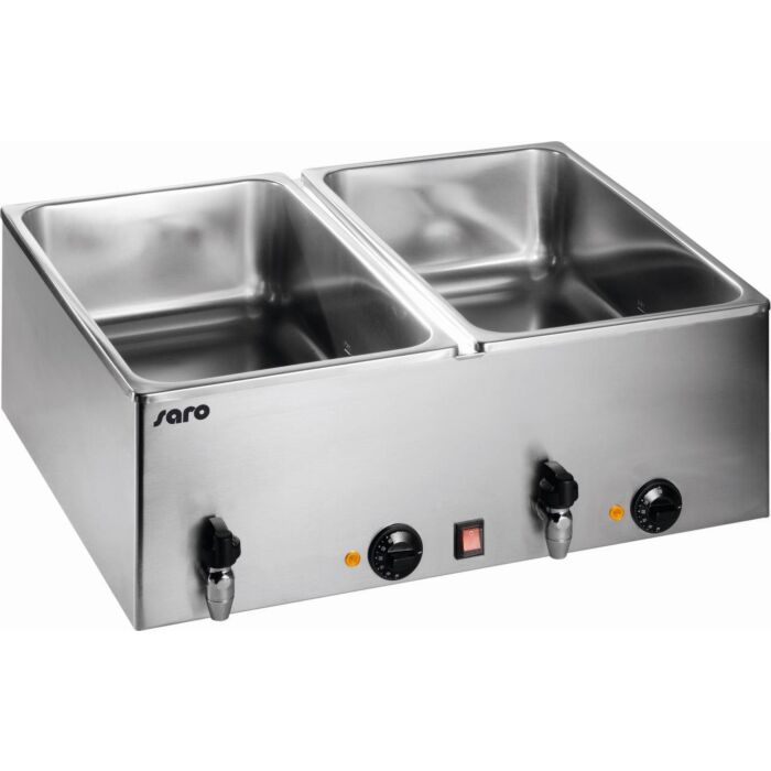 Bain Marie Saro, 2xGN 1/1, 150mm diep, 230V/1200W, met aftapkraan     