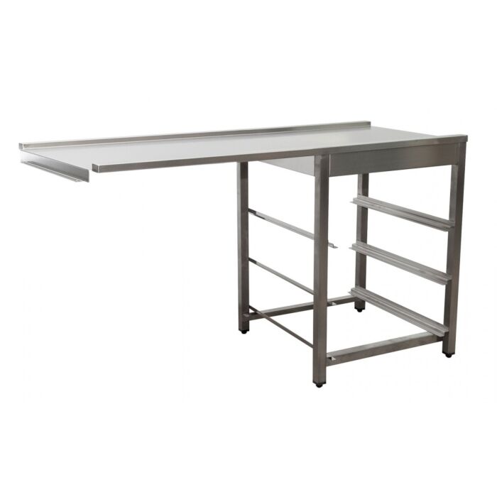 Saro afvoertafel voor vaatwasser links, 1 bak, 160(B)x70(D)x90(H)cm