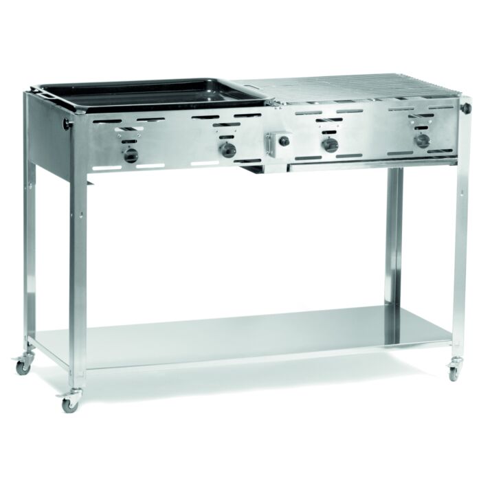 Hendi Grill-Master Quattro, RVS, 52,5(b)x127(d)x84(h)cm, 154908