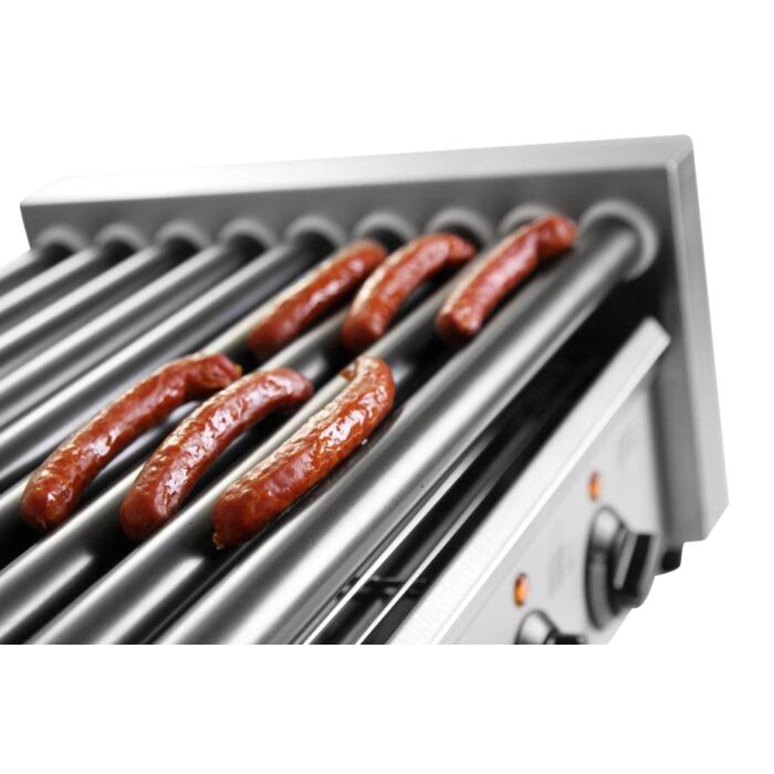 Hendi Worstenroller grill, RVS, 32,5(b)x52(d)x17,5(h)cm, 268506