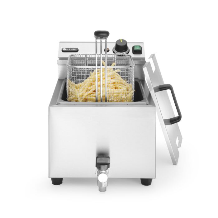 Hendi Friteuse Mastercook met aftapkraan - 8 l, RVS, 51,5(b)x30(d)x34,5(h)cm, 209202