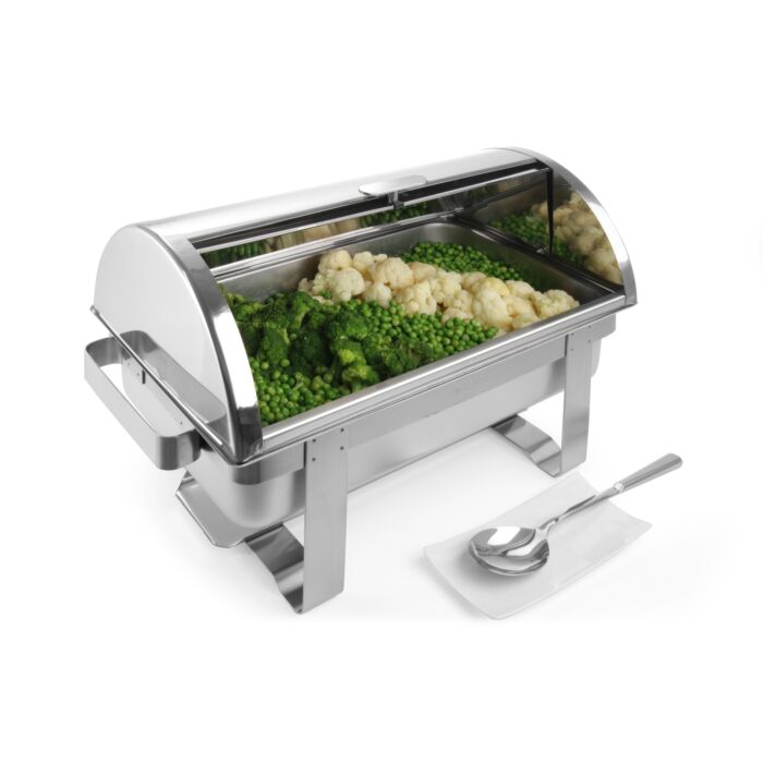 Hendi Rolltop-Chafing dish Gastronorm 1/1, RVS;RVS, 34(b)x59(d)x40(h)cm, 470206