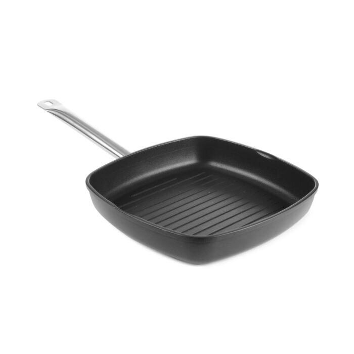 Hendi Grillpan - geribd, Aluminium, Zwart, 29(b)x55(d)x5,5(h)cm, 629802