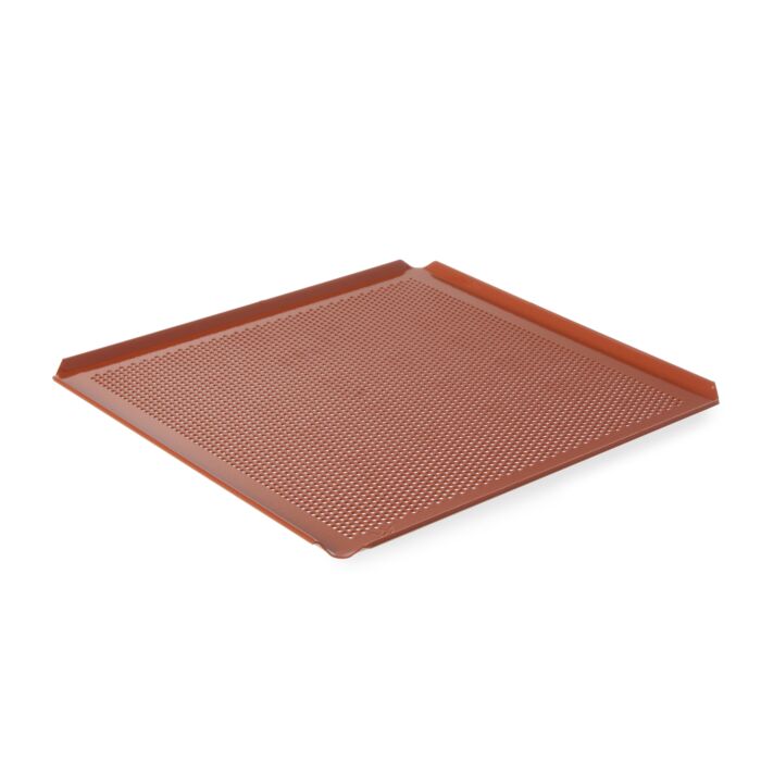 Hendi Tray geperforeerd GN 2/3 - met 4 randen, Aluminium, Rood, 32,5(b)x35,4(d)x1(h)cm, 808412