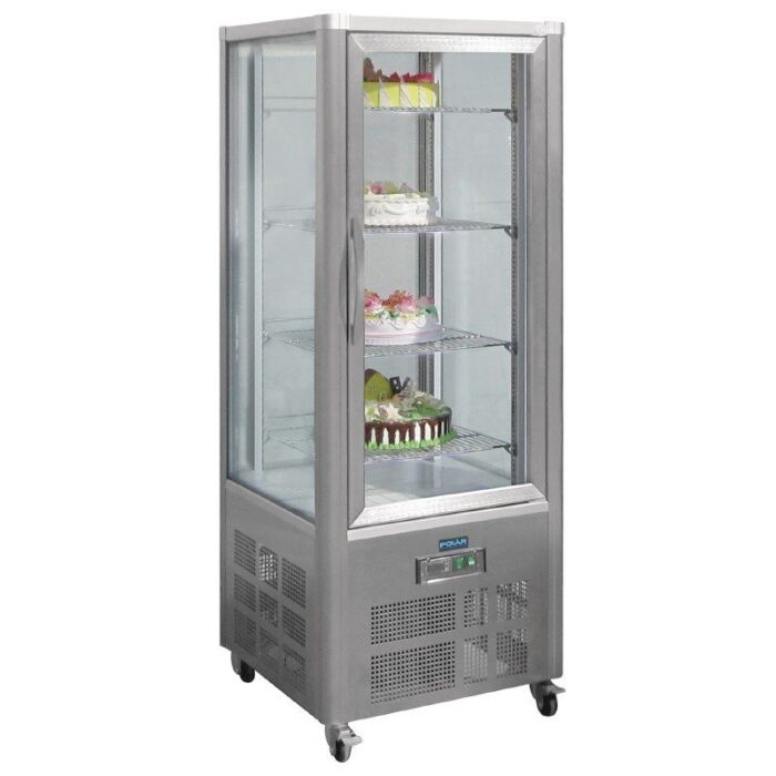 Gebaksvitrine Polar, 4 roosters, RVS, 400L, 71(b)x180(h)x71(d), 230V/280W