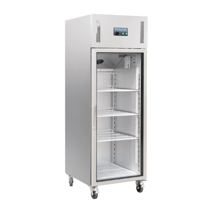 Polar G-serie Gastro 1-deurs koeling met glazen deur 600L, 201(h) x 68(b) x 80(d)cm, 230V/300W