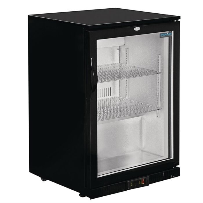 Polar G-serie barkoeling met klapdeur zwart 138L, 90(h) x 60(b) x 52(d)cm, 230V/180W