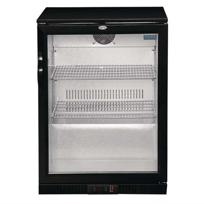 Polar G-serie barkoeling met klapdeur zwart 138L, 90(h) x 60(b) x 52(d)cm, 230V/180W