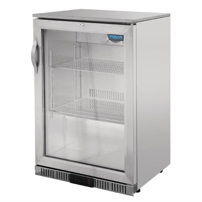 Polar G-serie barkoeling met klapdeur RVS 138L, 90(h) x 60(b) x 52(d)cm, 230V/180W